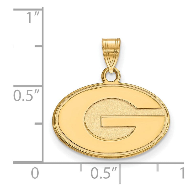 10K Gelbgold Logoart University Of Georgia Buchstabe G Klein Anhänger