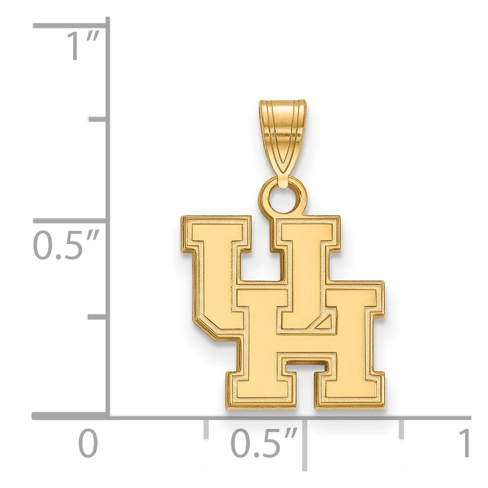 10K Gelbgold Logoart University Of Houston U H Klein Anhänger