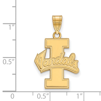10K Gelbgold Logoart University Of Idaho Vandals Groß Anhänger