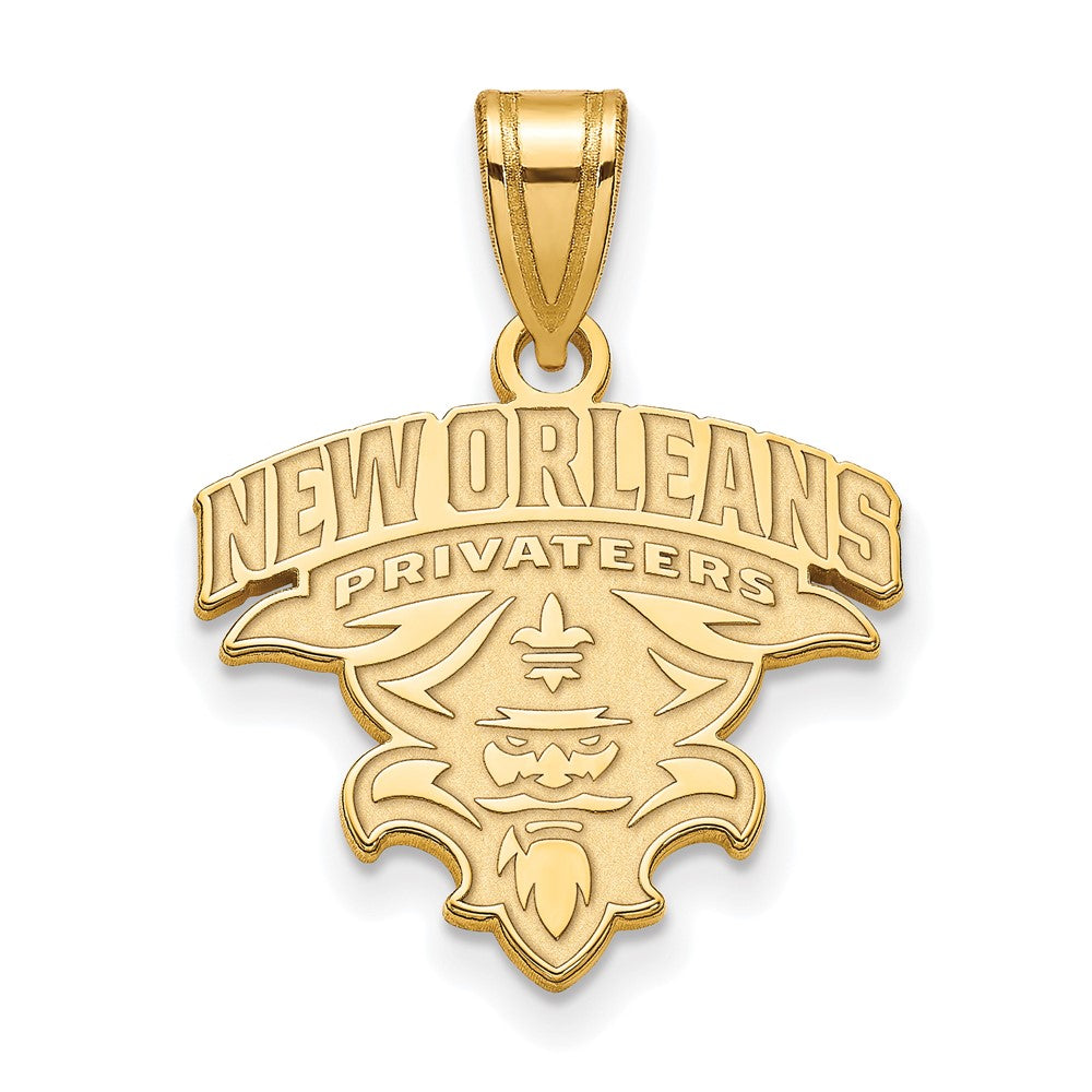 10K Gelbgold Logoart University Of New Orleans U N O Mittel Anhänger