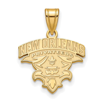 10K Gelbgold Logoart University Of New Orleans U N O Mittel Anhänger