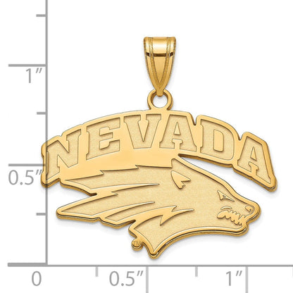 14K Gelbgold Logoart University Of Nevada Reno Groß Anhänger