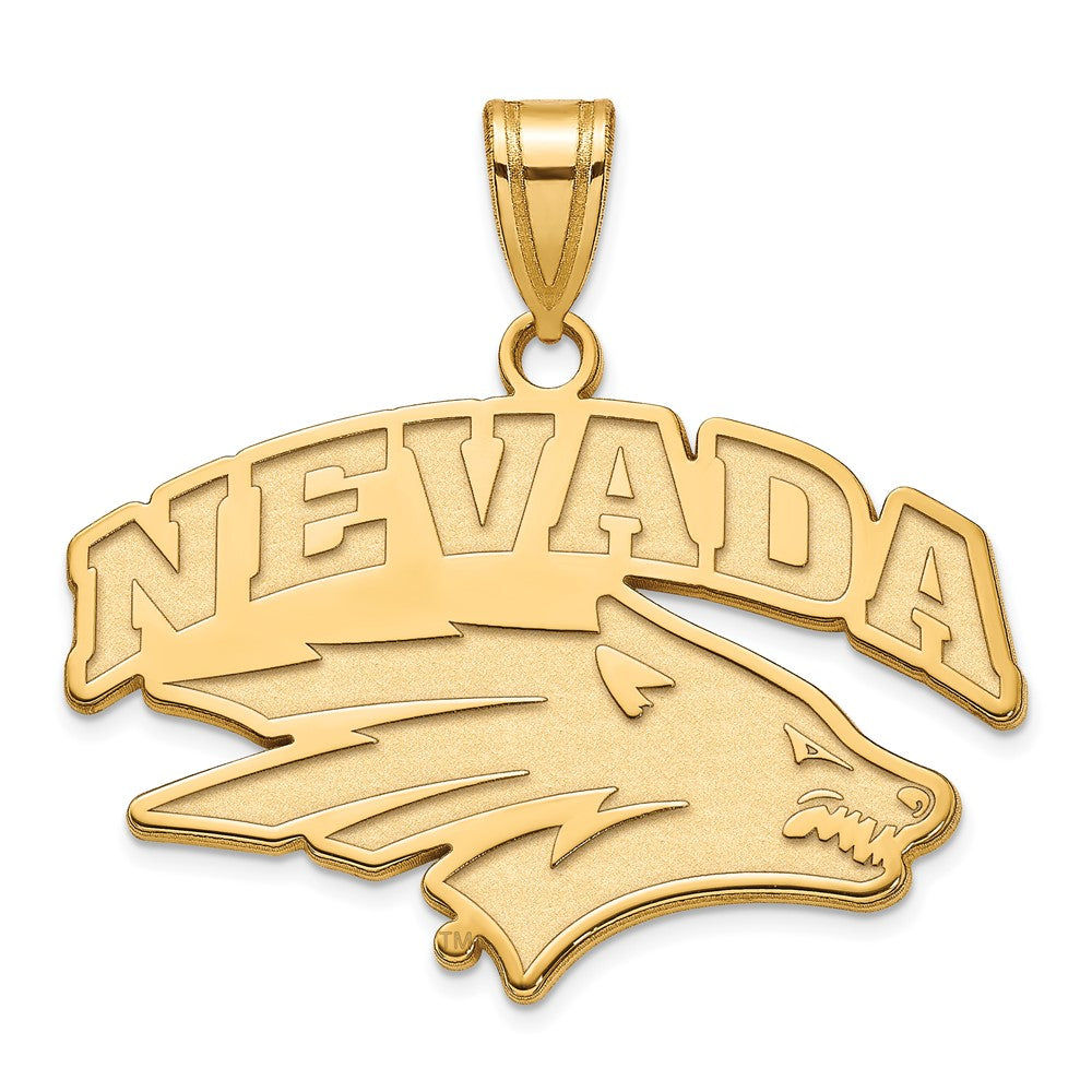 10K Gelbgold Logoart University Of Nevada Reno Groß Anhänger