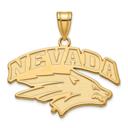 10K Gelbgold Logoart University Of Nevada Reno Groß Anhänger