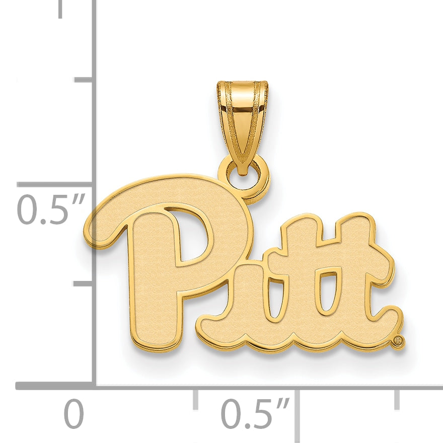 14K Gelbgold Logoart University Of Pittsburgh Klein Anhänger