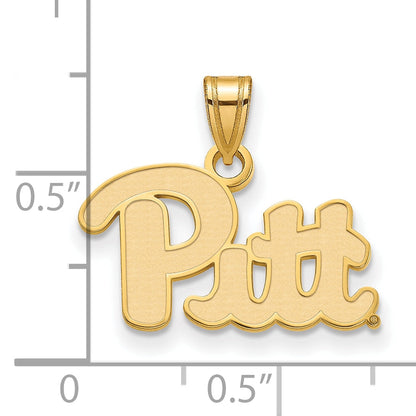 14K Gelbgold Logoart University Of Pittsburgh Klein Anhänger