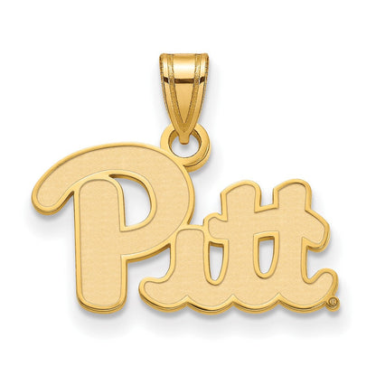 10K Gelbgold Logoart University Of Pittsburgh Klein Anhänger