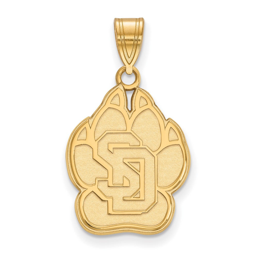 10K Gelbgold Logoart University Of South Dakota Groß Anhänger