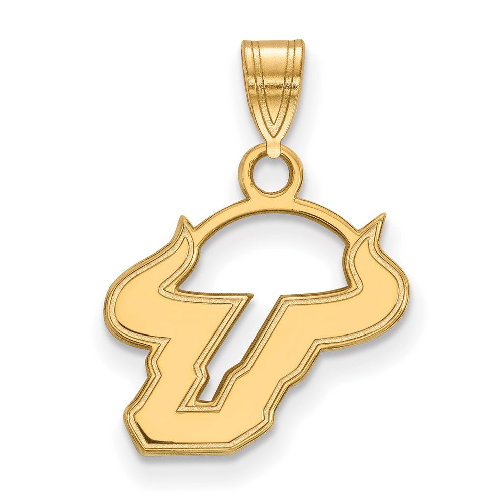 14K Gelbgold Logoart University Of South Florida Bull Klein Anhänger