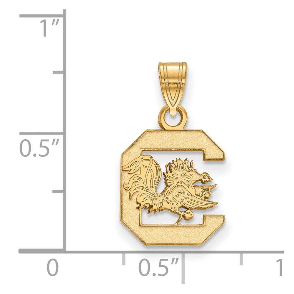 10K Gelbgold Logoart University Of South Carolina Klein Anhänger