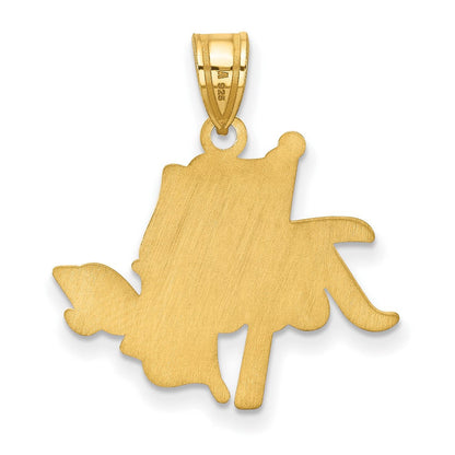 10K Gelbgold Logoart University Of Tulsa Groß Anhänger