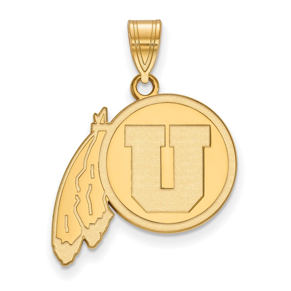 14K Gelbgold Logoart University Of Utah Groß Anhänger