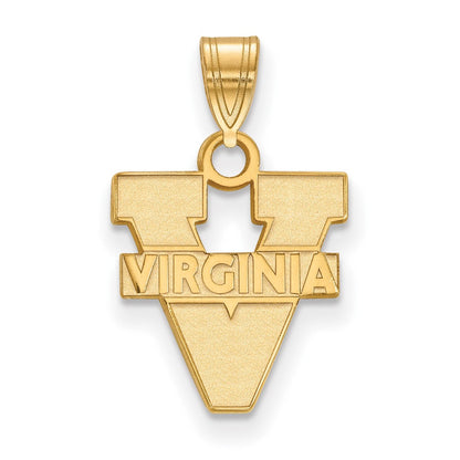10K Gelbgold Logoart University Of Virginia Klein Anhänger