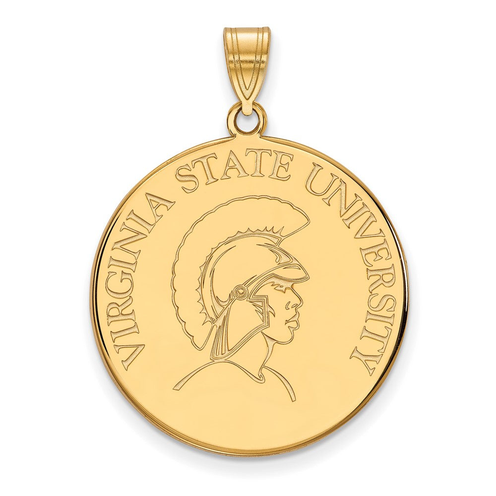 14K Gelbgold Logoart Virginia State University Extra Groß Plättchen Anhänger