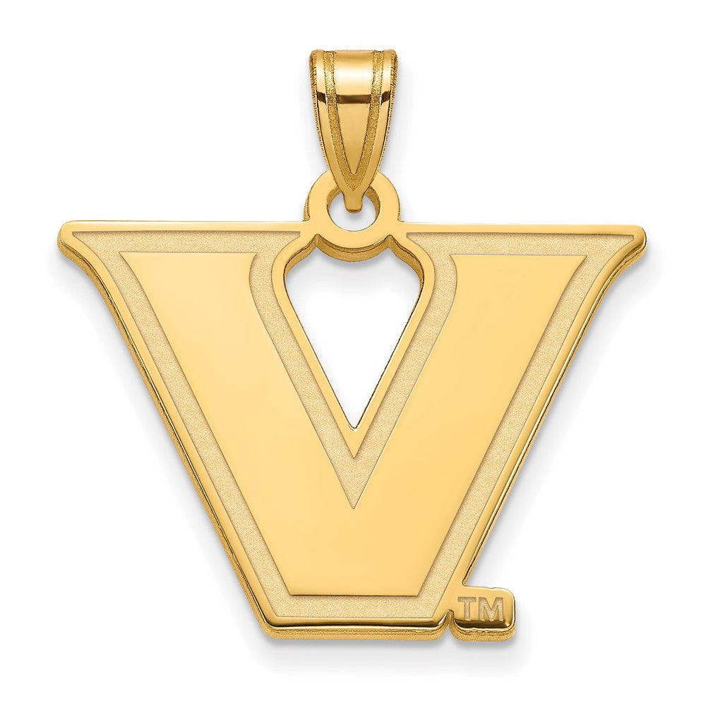 10K Gelbgold 10ky Logoart Vanderbilt University Groß Anhänger
