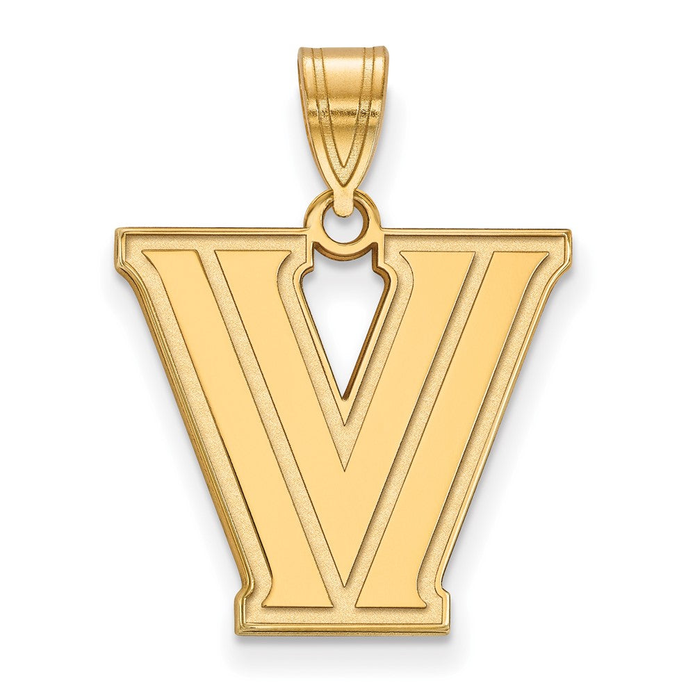 10K Gelbgold Logoart Villanova University Buchstabe V Mittel Anhänger
