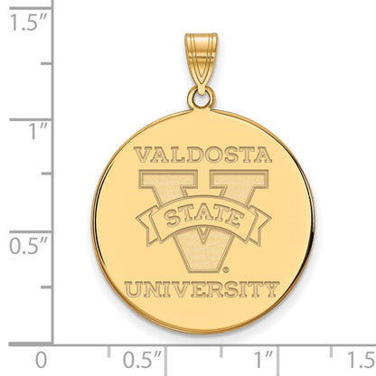 10K Gelbgold Logoart Valdosta State University Extra Groß Plättchen Anhänger