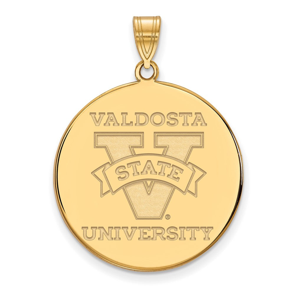 10K Gelbgold Logoart Valdosta State University Extra Groß Plättchen Anhänger