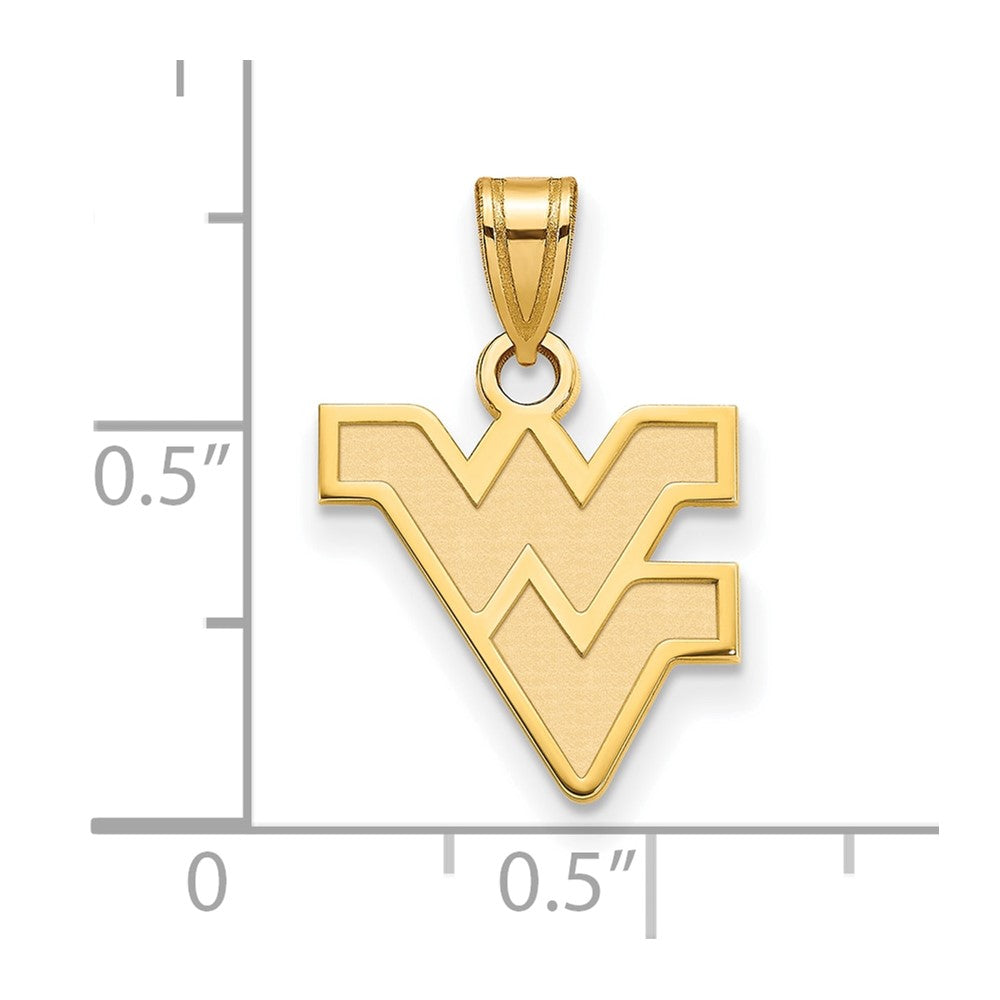 10K Gelbgold Logoart West Virginia University W V Klein Anhänger