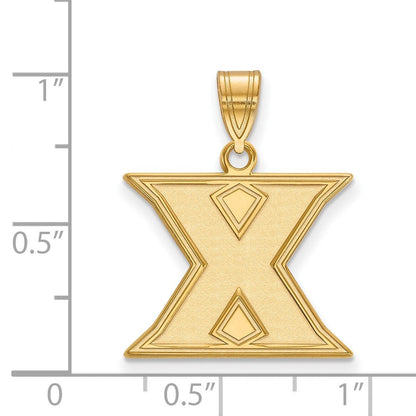 10K Gelbgold Logoart Xavier University Buchstabe X Mittel Anhänger