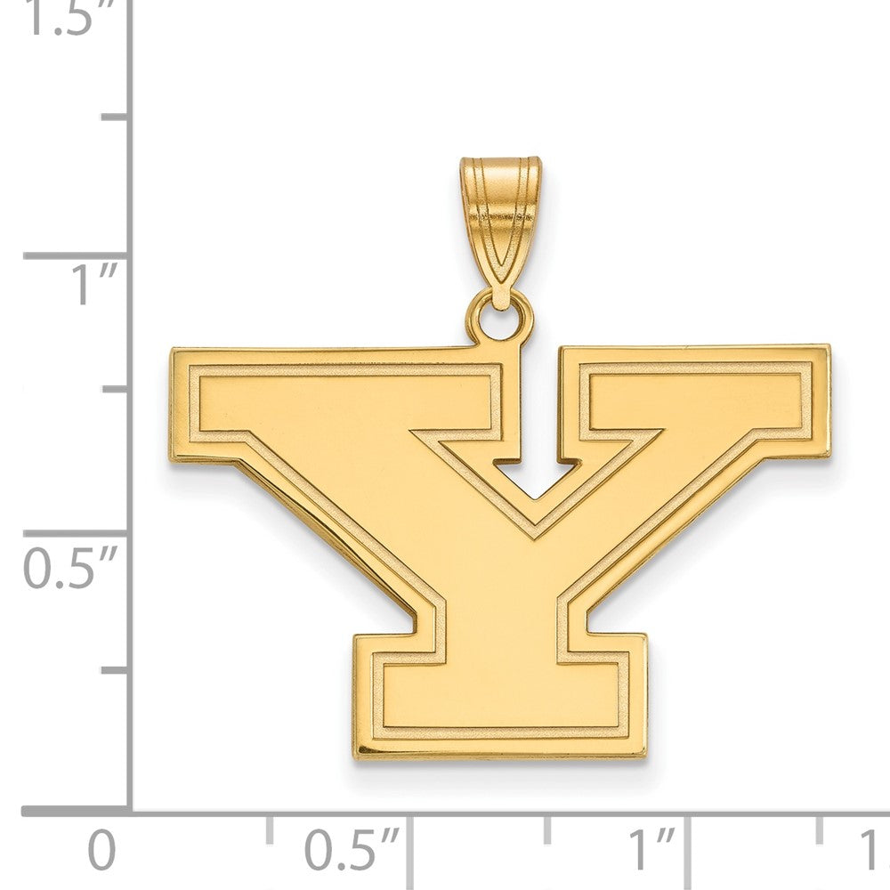 10K Gelbgold Logoart Youngstown State University Buchstabe Y Groß Anhänger