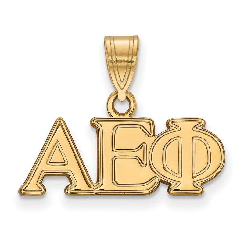 Vergoldet Sterlingsilber Logoart Alpha Epsilon Phi Sorority Greek Buchstaben Mittel Anhänger