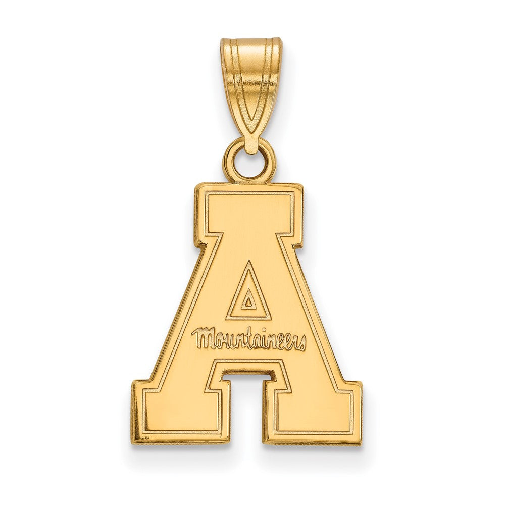 10K Gelbgold Logoart Appalachian State University Mittel Anhänger