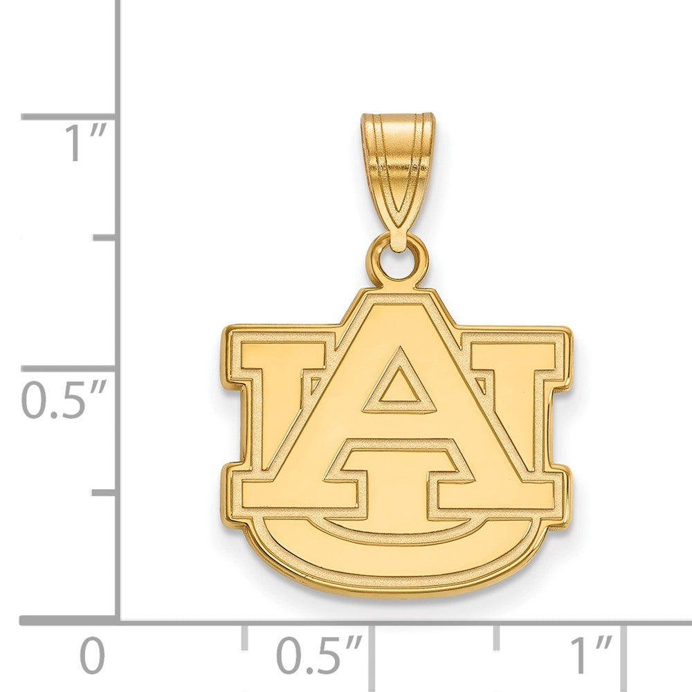 14K Gelbgold Logoart Auburn University A U Mittel Anhänger