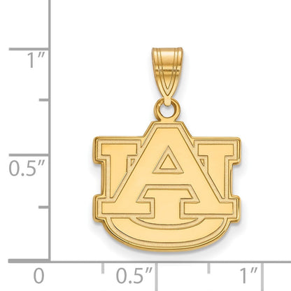 10K Gelbgold Logoart Auburn University A U Mittel Anhänger
