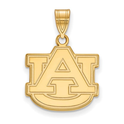 14K Gelbgold Logoart Auburn University A U Mittel Anhänger