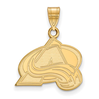 10K Gelbgold Nhl Logoart Colorado Avalanche Buchstabe A Mittel Anhänger