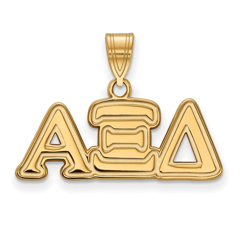 Vergoldet Sterlingsilber Logoart Alpha Xi Delta Sorority Greek Buchstaben Mittel Anhänger