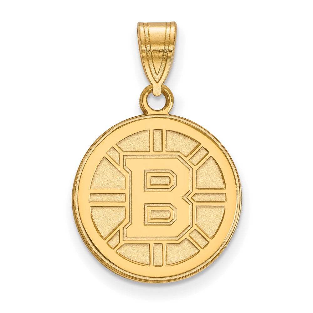 14K Gelbgold Nhl Logoart Boston Bruins Mittel Anhänger