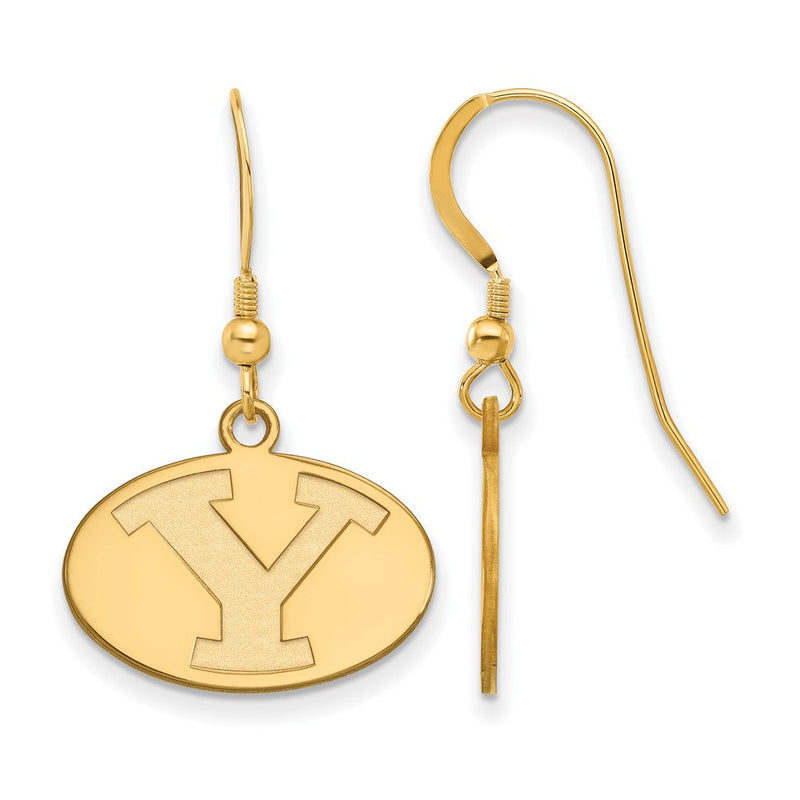 Vergoldet Sterlingsilber Logoart Brigham Young University Buchstabe Y Klein Hängend Draht Ohrringe