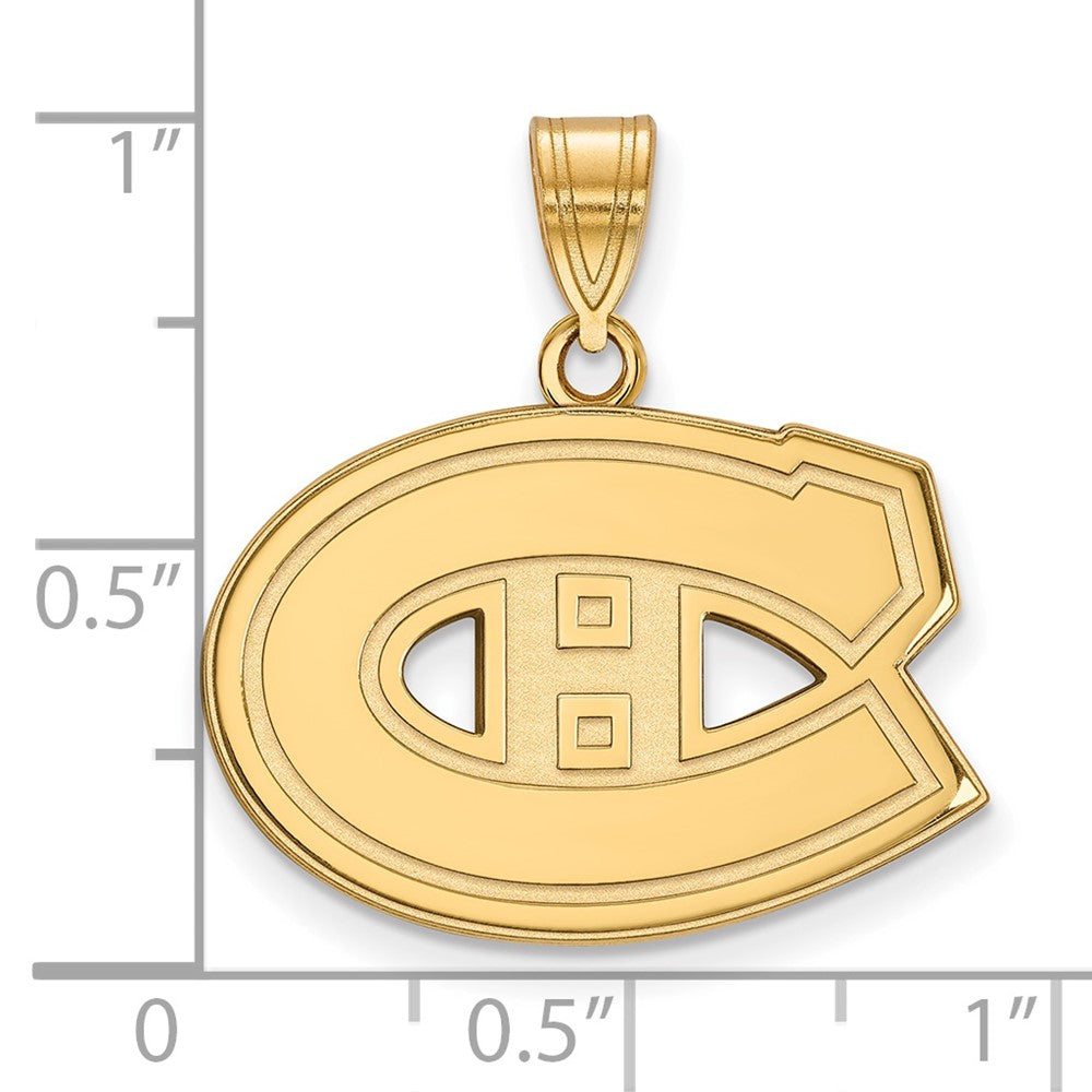 10K Gelbgold Nhl Logoart Montreal Canadiens Mittel Anhänger