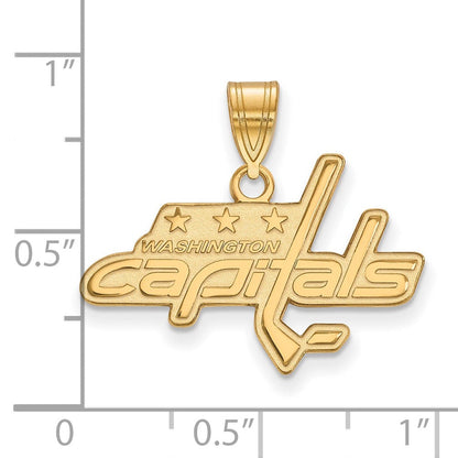 14K Gelbgold Nhl Logoart Washington Capitals Mittel Anhänger