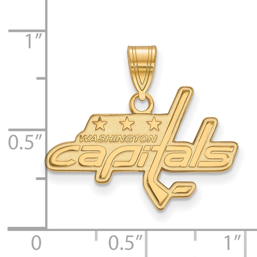 10K Gelbgold Nhl Logoart Washington Capitals Mittel Anhänger