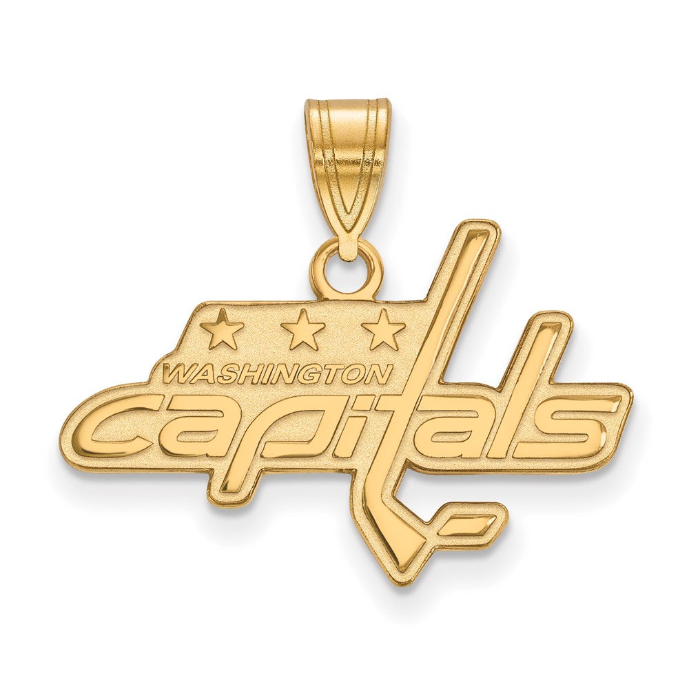 10K Gelbgold Nhl Logoart Washington Capitals Mittel Anhänger