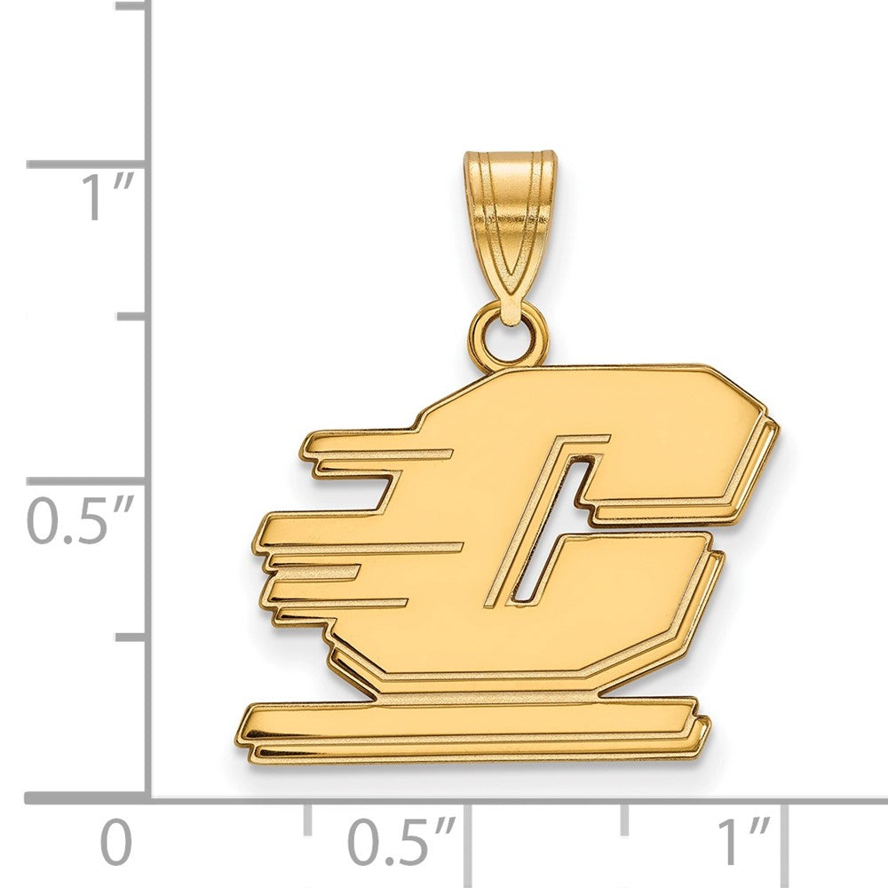 10K Gelbgold Logoart Central Michigan University Buchstabe C Mittel Anhänger