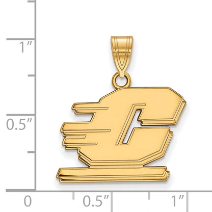 14K Gelbgold Logoart Central Michigan University Buchstabe C Mittel Anhänger