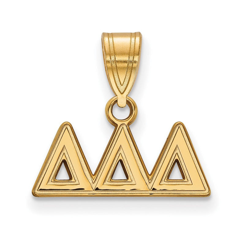 Vergoldet Sterlingsilber Logoart Delta Sorority Greek Buchstaben Mittel Anhänger