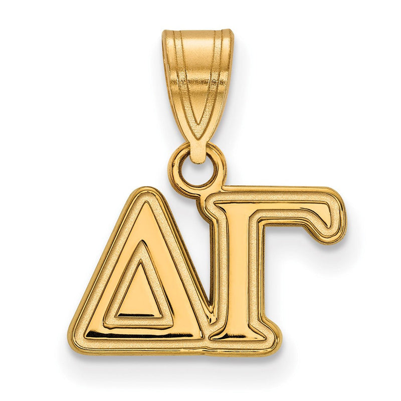 Vergoldet Sterlingsilber Logoart Delta Gamma Sorority Greek Buchstaben Mittel Anhänger