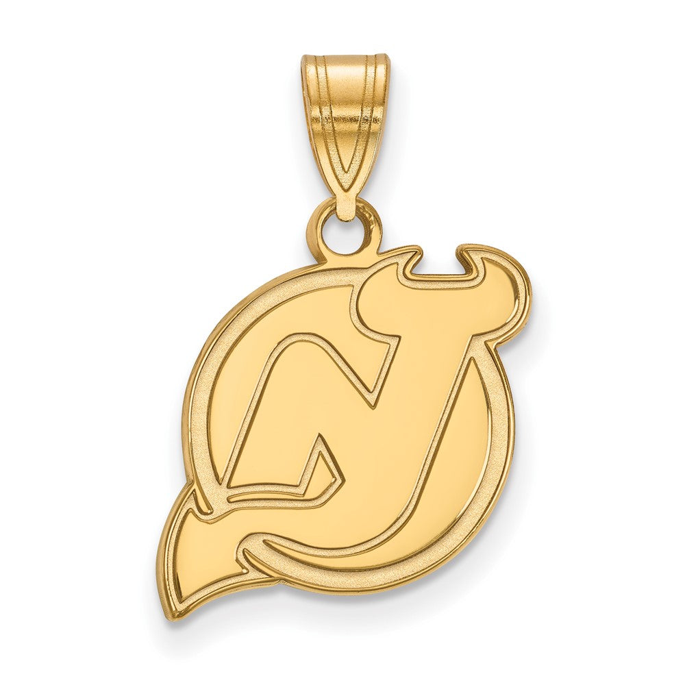 14K Gelbgold Nhl Logoart New Trikot Devils Mittel Anhänger