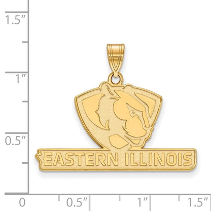 10K Gelbgold Logoart Eastern Illinois University Groß Anhänger