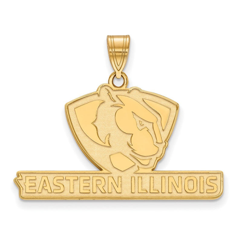 Vergoldet Sterlingsilber Logoart Eastern Illinois University Groß Anhänger