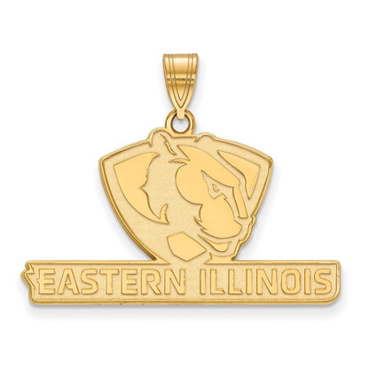 10K Gelbgold Logoart Eastern Illinois University Groß Anhänger