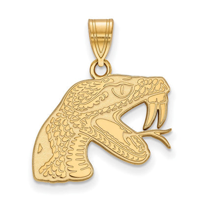 10K Gelbgold Logoart Florida A und M University Rattler Mittel Anhänger