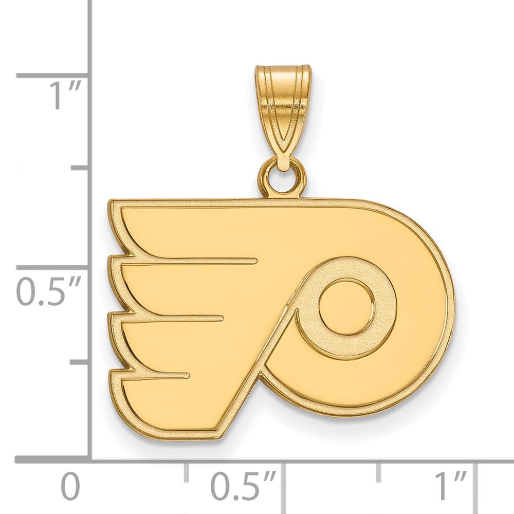 10K Gelbgold Nhl Logoart Philadelphia Flyers Mittel Anhänger