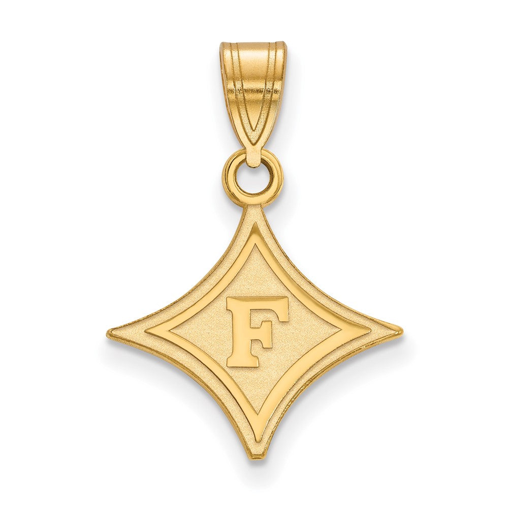 10K Gelbgold Logoart Furman University Mittel Anhänger