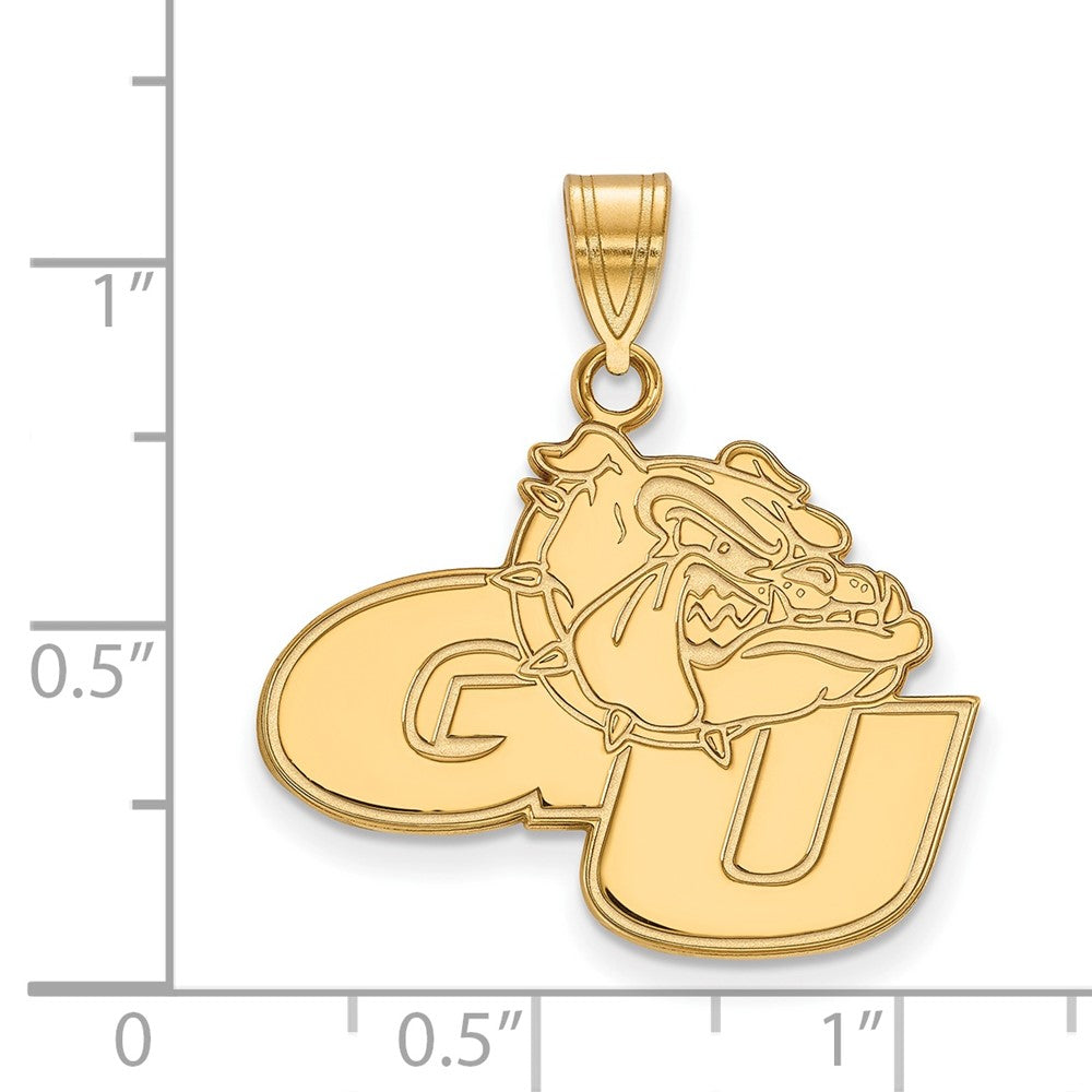 14K Gelbgold Logoart Gonzaga University G U Bulldog Groß Anhänger